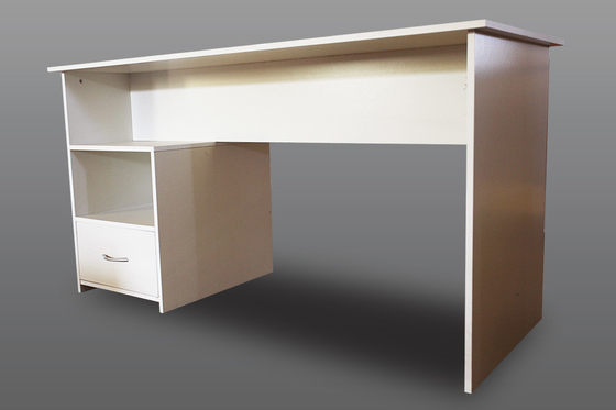 Lo scrittorio bianco su ordinazione del computer di ufficio ha costruito la Tabella di legno di studio con il cassetto laterale