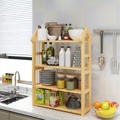 Organizzatore di condimento dello scaffale di spezia dello scaffale di a microonde della cucina della fila di economia di spazio 5