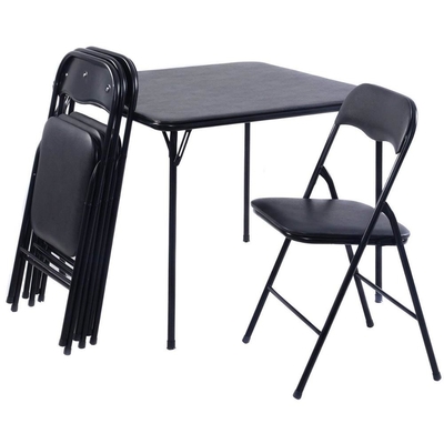Tavolo da pranzo del ponte del nero dell'OEM e un insieme della sedia di 4