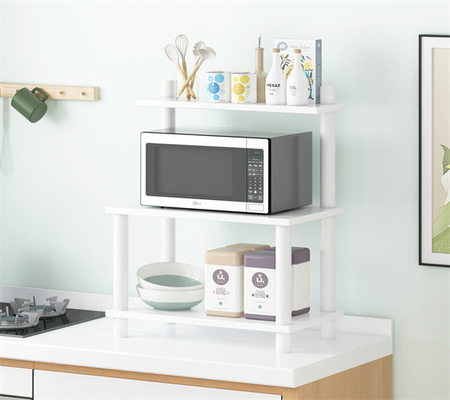 Microonda multiuso bianca moderna Oven Storage Rack Shelving della cucina