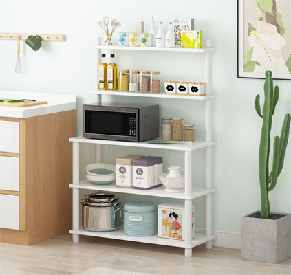 Fila di legno multifunzionale del supporto 5 dello scaffale di a microonde della cucina