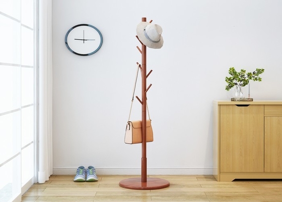Albero di legno di Pinewood di economia di spazio della borsa del supporto regolabile del gancio