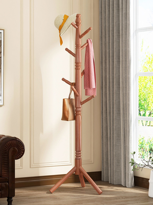 Supporto di legno del gancio dello scaffale del cappotto dell'albero robusto del triangolo per l'ingresso