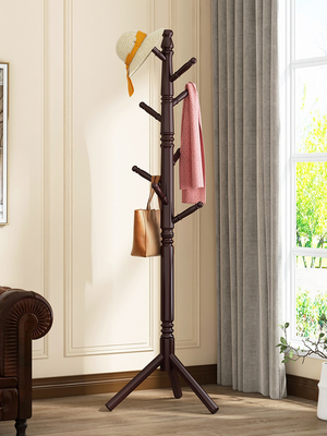Supporto di legno del gancio dello scaffale del cappotto dell'albero robusto del triangolo per l'ingresso