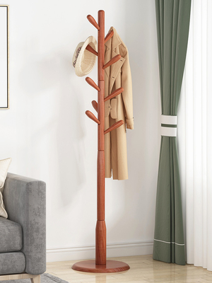 Legno di pino dello scaffale del gancio del supporto dell'albero del cappotto del cappello dell'indumento del ODM con 8 ganci