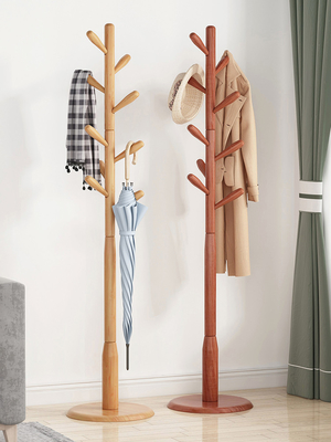 Legno di pino dello scaffale del gancio del supporto dell'albero del cappotto del cappello dell'indumento del ODM con 8 ganci