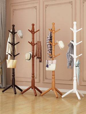 Albero di legno su misura del cappotto del pino del supporto del gancio dello scaffale del cappotto per la camera da letto