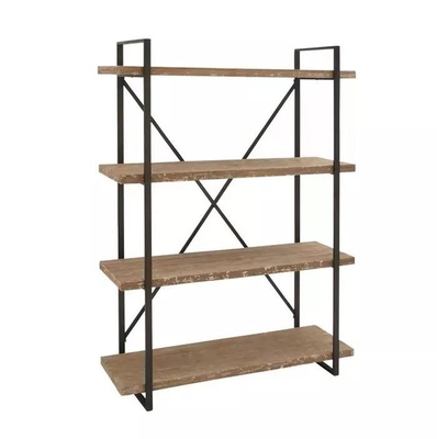 Il metallo del Ministero degli Interni del MDF e gli scaffali di libro di legno visualizzano lo scaffale dello scaffale 4