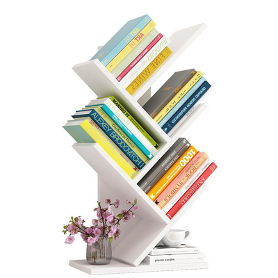 Organizzatore di legno da tavolino regolabile Rack dello scaffale per libri dell'albero