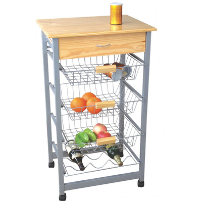 Mobilia moderna del carrello del carretto della cucina dell'isola di Pinewood della cucina per il servizio di Antivari