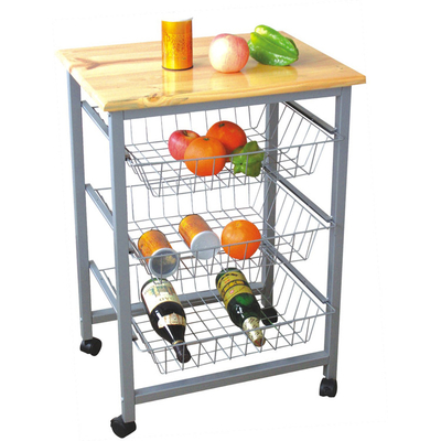 Mobilia moderna del carrello del carretto della cucina dell'isola di Pinewood della cucina per il servizio di Antivari