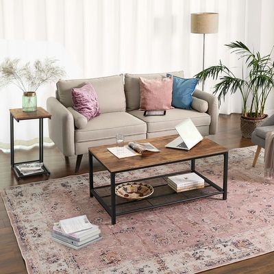 La C trasforma il tavolino da salotto Sofa Nesting End Tables del metallo e di legno