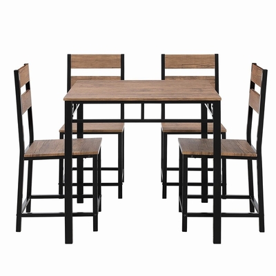 Il PVC ha ricoperto le sedie pranzanti moderne messe di una Tabella quadrata di 4 cucine