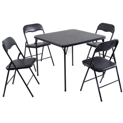 Tavolo da pranzo del ponte del nero dell'OEM e un insieme della sedia di 4