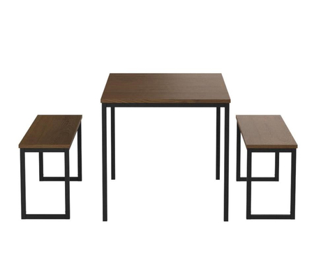 il tavolo da pranzo di legno e la sedia del MDF dell'angolo della cucina 3pcs hanno messo con due banchi