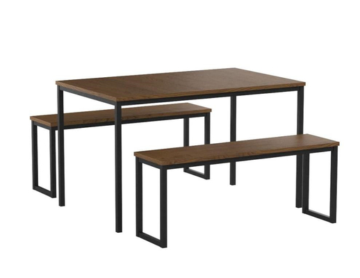 il tavolo da pranzo di legno e la sedia del MDF dell'angolo della cucina 3pcs hanno messo con due banchi