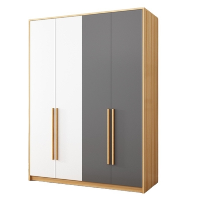 Metallo e gabinetto di legno solido Almirah di legno del guardaroba del MDF per la camera da letto