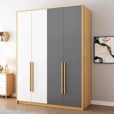 Metallo e gabinetto di legno solido Almirah di legno del guardaroba del MDF per la camera da letto