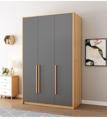 Metallo e gabinetto di legno solido Almirah di legno del guardaroba del MDF per la camera da letto
