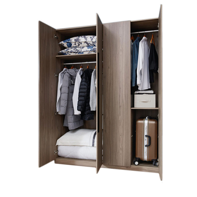 Guardaroba di legno del gabinetto di vestiti delle porte di Contemperary 4 per stoccaggio della camera da letto