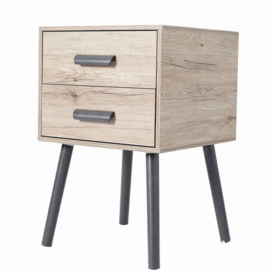 Comodino di legno delle tavole di Sofa Slim Bedside Drawers End con 2 cassetti