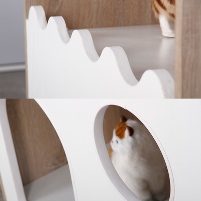 Camera di legno dell'interno sostenibile Cat Den With Storage dell'animale domestico del ODM