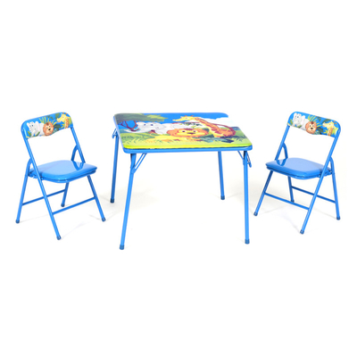 Tabella di carta piegante dei bambini dei bambini del metallo piccola con le sedie
