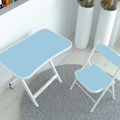 Tabella dei bambini dei mobili metallici del bordo pieghevole del MDF ed insieme di legno della sedia