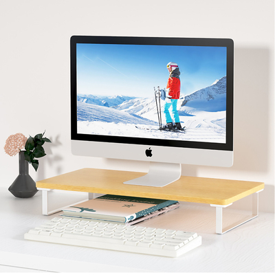 Il desktop computer di legno dei mobili metallici del MDF dell'ufficio del FSC sta a un solo strato